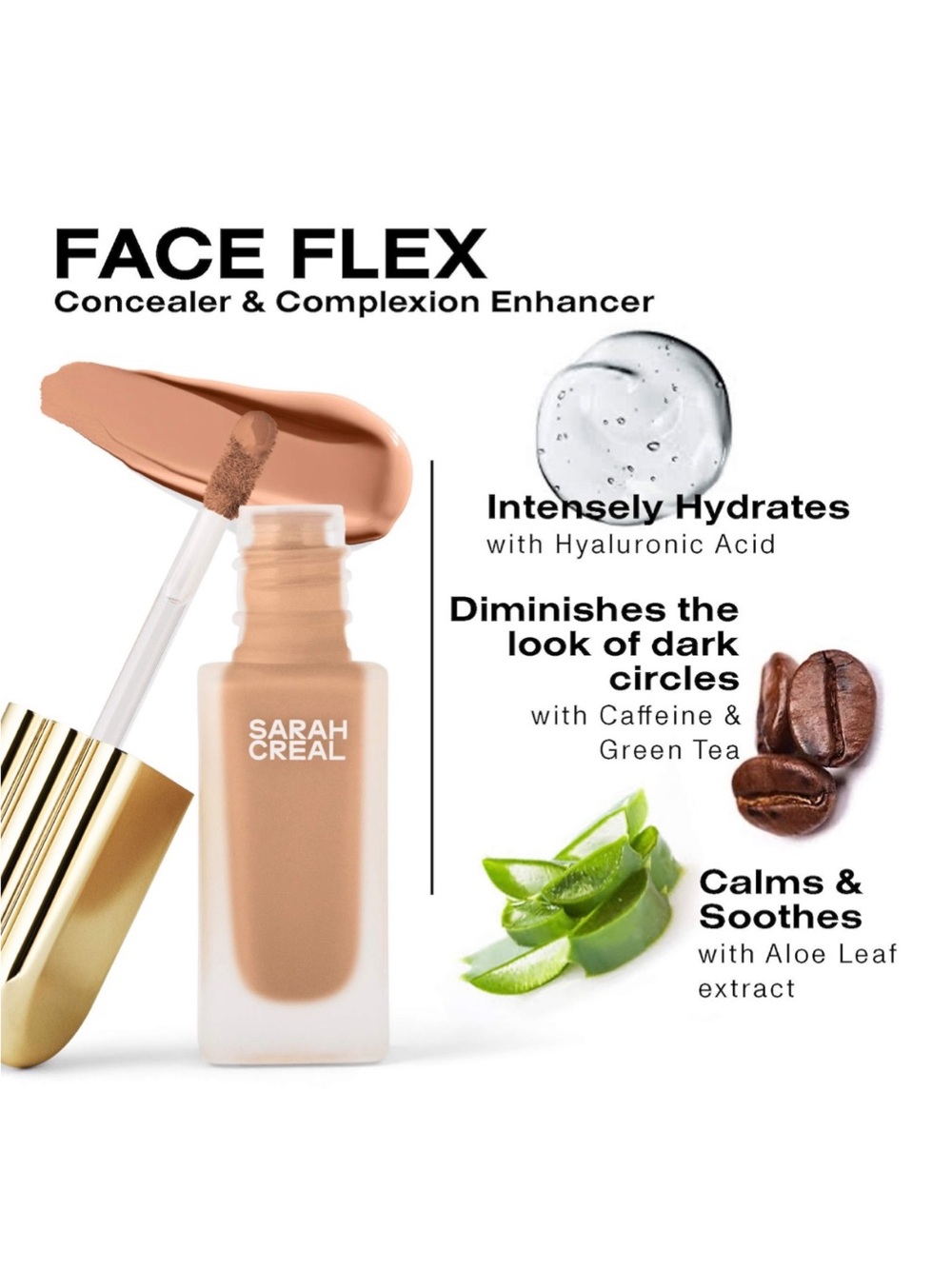 Sarah Creal Face Flex Concealer Complexion Enhancer 1.0 Fair Light Cool BNIB - Picture 10 of 14